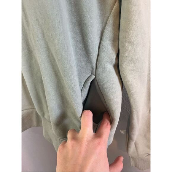 The Label Brushed Terry Hoodie Mint Green Size Medium - Picture 3 of 7